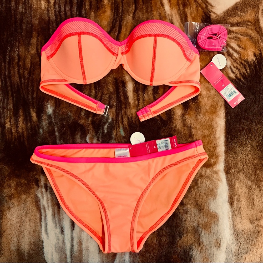 Women's bikini swim suit light orange Sz M New NWT